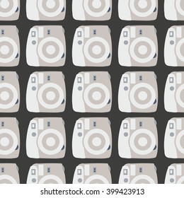 Retro camera seamless pattern