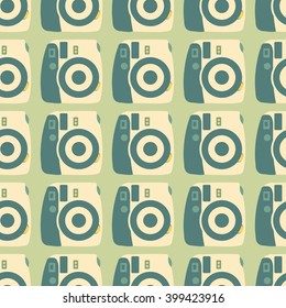 Retro camera seamless pattern