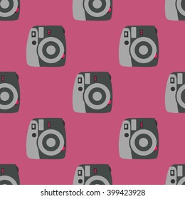 Retro camera seamless pattern