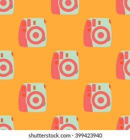 Retro camera seamless pattern