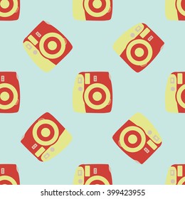 Retro camera seamless pattern