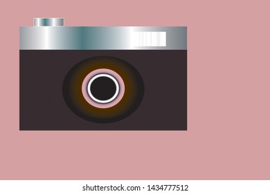 retro camera vector with beautiful retro colours