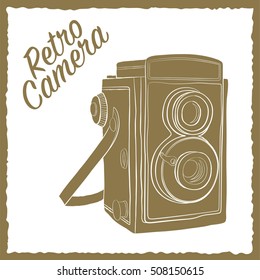 Retro camera vector illustration