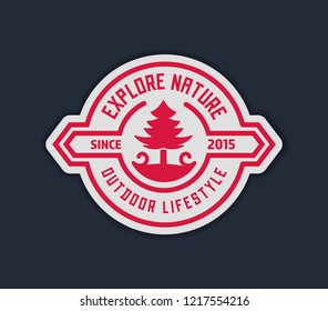Insignia de campamento retro