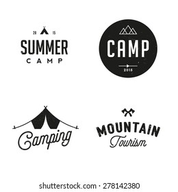 Retro camp badges