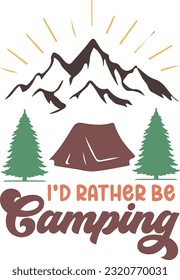 Retro Camping Sublimation Design Bundle
