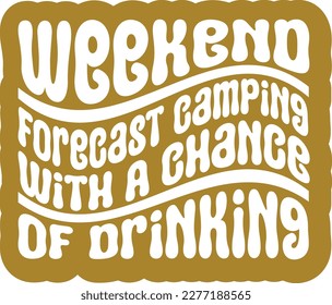 Retro Camping  T-shirt Design, Vector