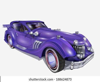 Retro Car Stock Vector (Royalty Free) 188624873 | Shutterstock