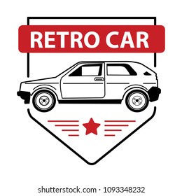 retro car badge