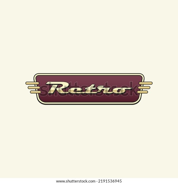 retro car badge emblem. retro car dealer logo or\
retro car community\
logo.