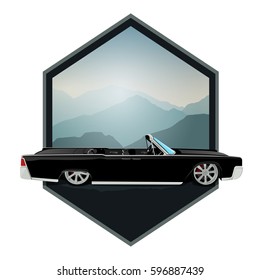 Retro car cabriolete
