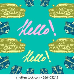 retro car card