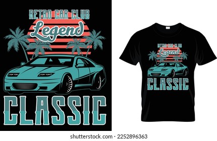 Retro car club... t-shirt design 