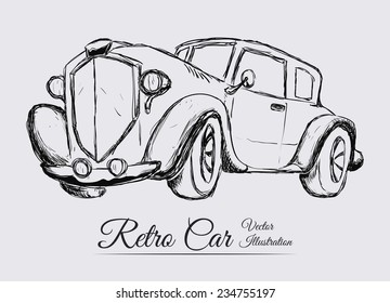 retro car design , vector illustration