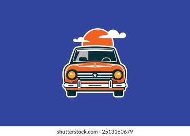 Retro Car Design Vector | Vintage Classic Car Illustration for T-Shirts, Posters, and Digital Art | Old School Automotive Graphics