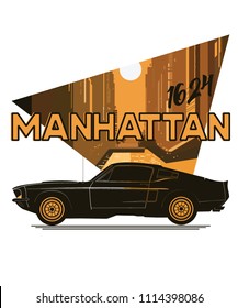 Retro car emblem
