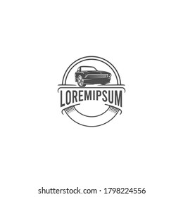 retro car emblem vintage logo