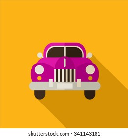 Retro car flat