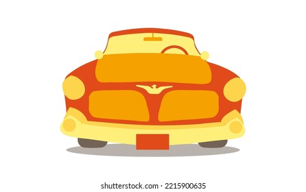 Vehículo retro, ilustración vectorial de estilo plano
