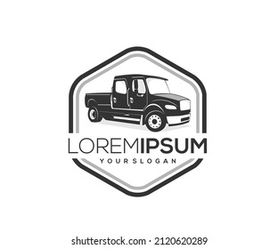 retro car icon logo design silhouette