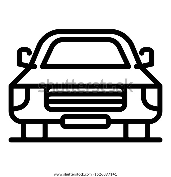 Retro car icon. Outline retro car vector\
icon for web design isolated on white\
background