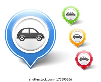 Retro car icon, vector eps10 illustration