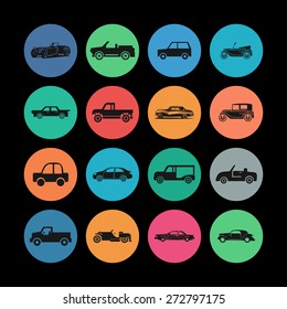 retro car icons