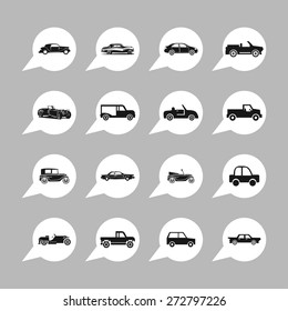 retro car icons