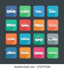 retro car icons