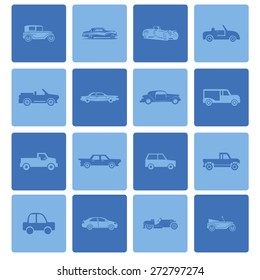 retro car icons