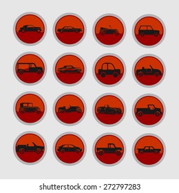 retro car icons