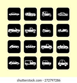 retro car icons