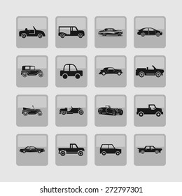 retro car icons