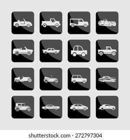 retro car icons