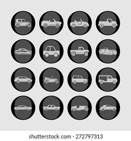 retro car icons