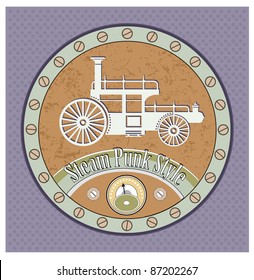 Retro car image in the style of steam-punk