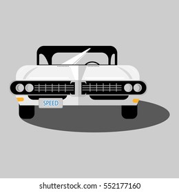 Retro car isolated