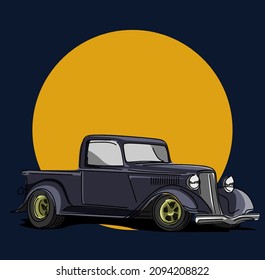retro car in an isolated comic design