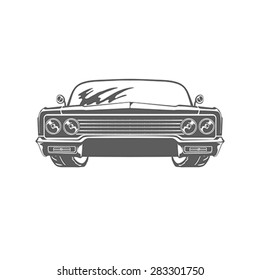 Retro car isolated on white background vector illustration 