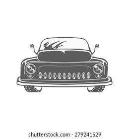 Retro car isolated vector illustration 