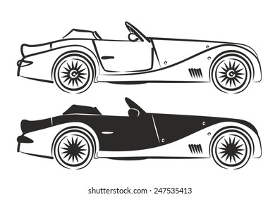 Retro car logo