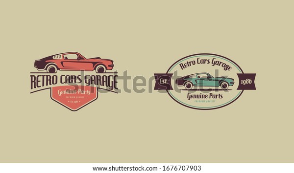 Retro car logo concept vector. Classic vehicle
logo template