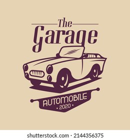 Retro Car Logo Design Concept Vector. Vintage Vehicle Logo Template