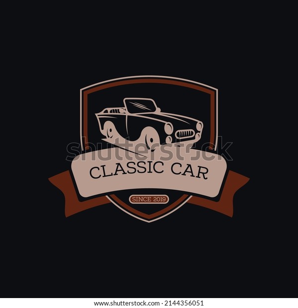 Retro Car Logo Design Concept Vector. Vintage\
Vehicle Logo Template
