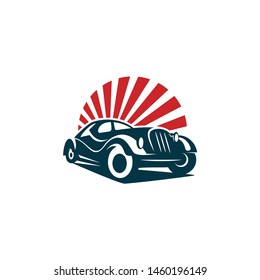 Retro Car Logo Design Template Vector