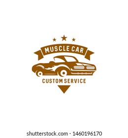 Retro Car Logo Design Template Vector