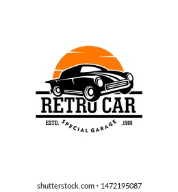 Retro Car Logo Design Template Vector