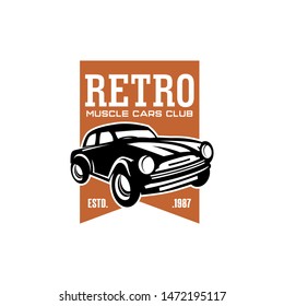 Retro Car Logo Design Template Vector