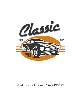 Retro Car Logo Design Template Vector