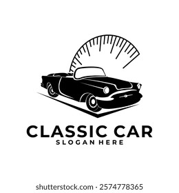 Retro car logo design template. Classic Vintage Car Vector Design Inspiration